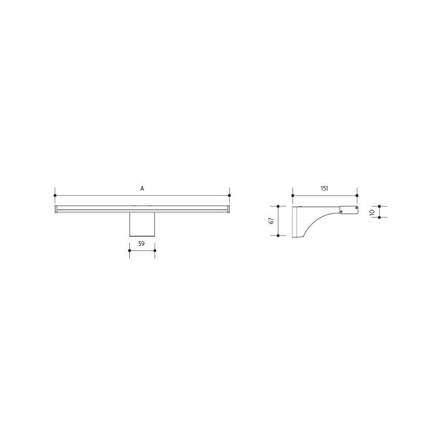 LED Kylpyhuoneen peilivalaistus ELESAR LED/8W/230V IP44 4000K