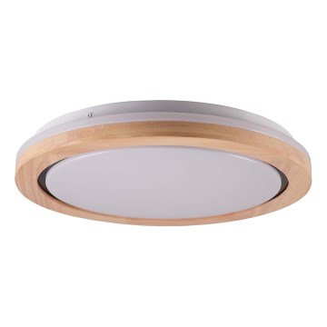 LED-kylpyhuoneen puinen kattovalaisin LED/24W/230V Ø 39 cm IP44 tammi