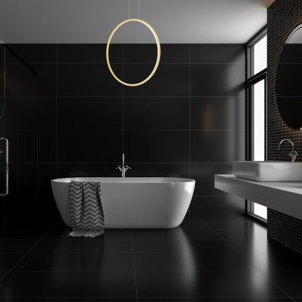 LED Kylpyhuoneen riippuvalaisin SATURNO LED/46W/230V halk. 80 cm IP44 kulta