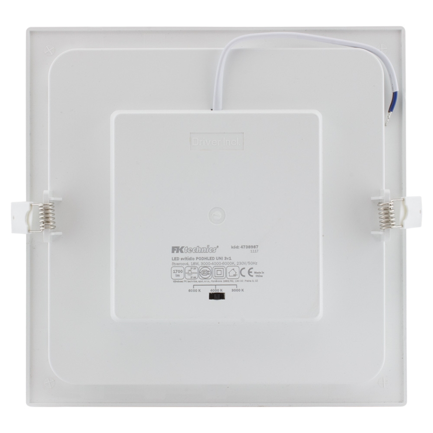 LED Kylpyhuoneen upotettava valo LED/24W/230V 3000/4000/6000K IP44