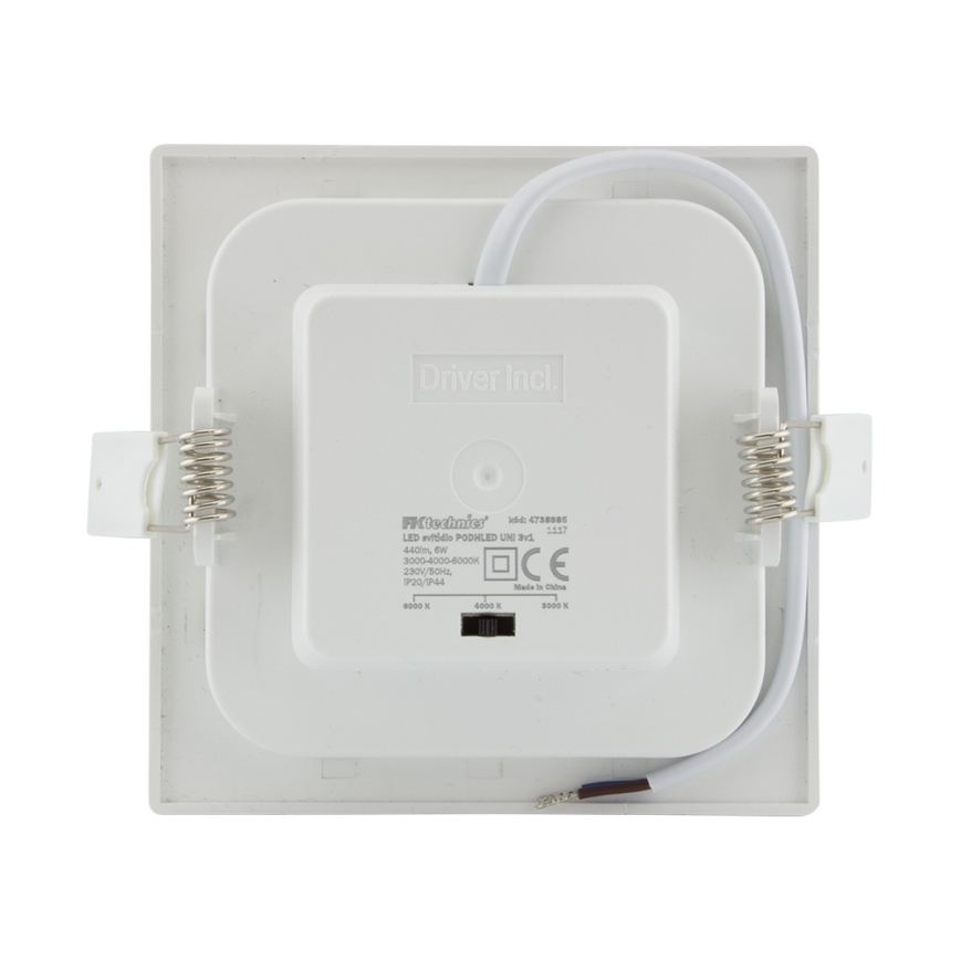 LED Kylpyhuoneen upotettava valo LED/6W/230V 3000/4000/6000K IP44