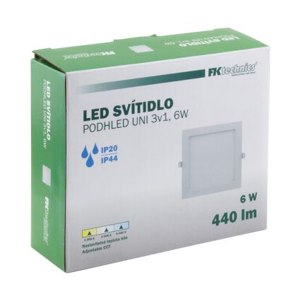 LED Kylpyhuoneen upotettava valo LED/6W/230V 3000/4000/6000K IP44