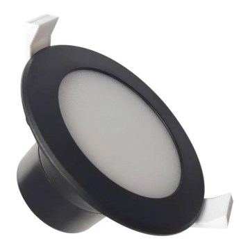 LED Kylpyhuoneen upotettava valo LED/7W/230V 4000K musta IP44