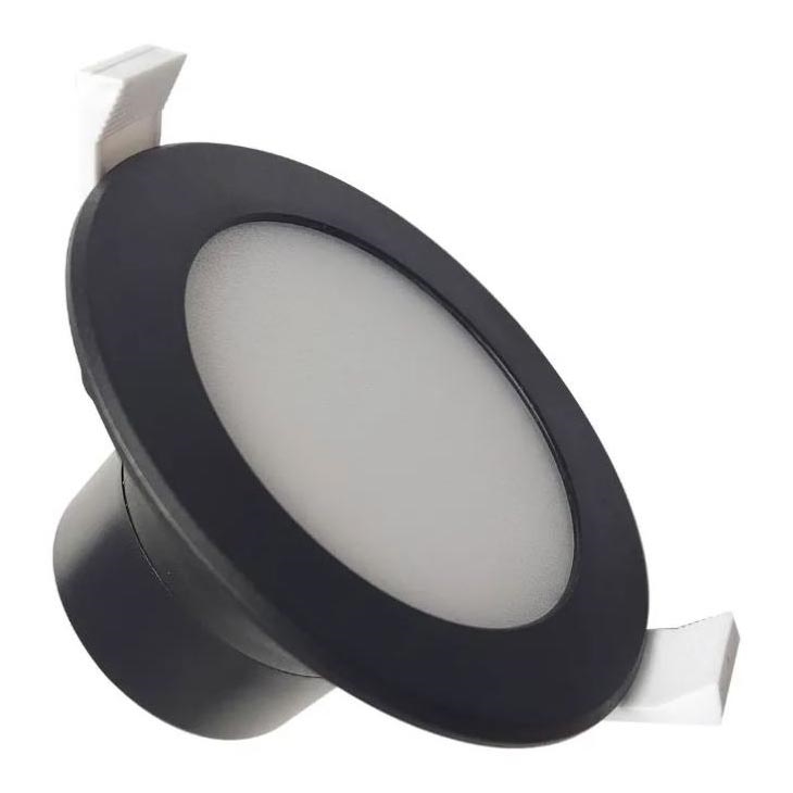 LED Kylpyhuoneen upotettava valo LED/7W/230V 4000K musta IP44