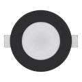 LED Kylpyhuoneen upotettava valo LORI LED/4,5W/230V IP65 2700/4000K halkaisija 8,5 cm musta