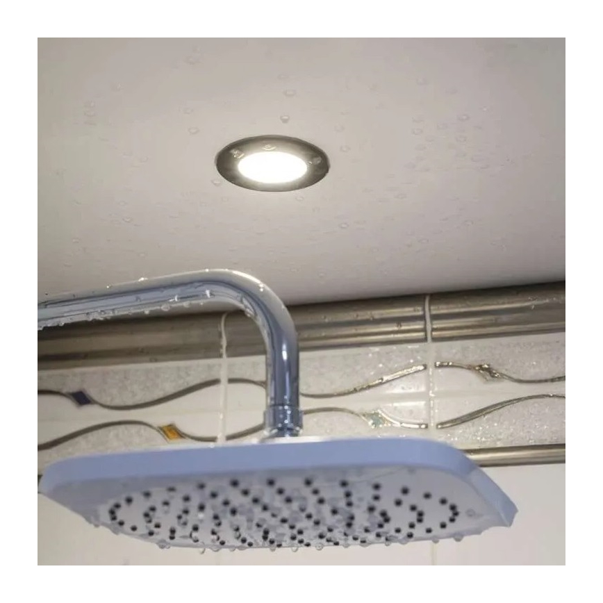 LED Kylpyhuoneen upotettava valo LORI LED/4,5W/230V IP65 2700/4000K halkaisija 8,5 cm musta