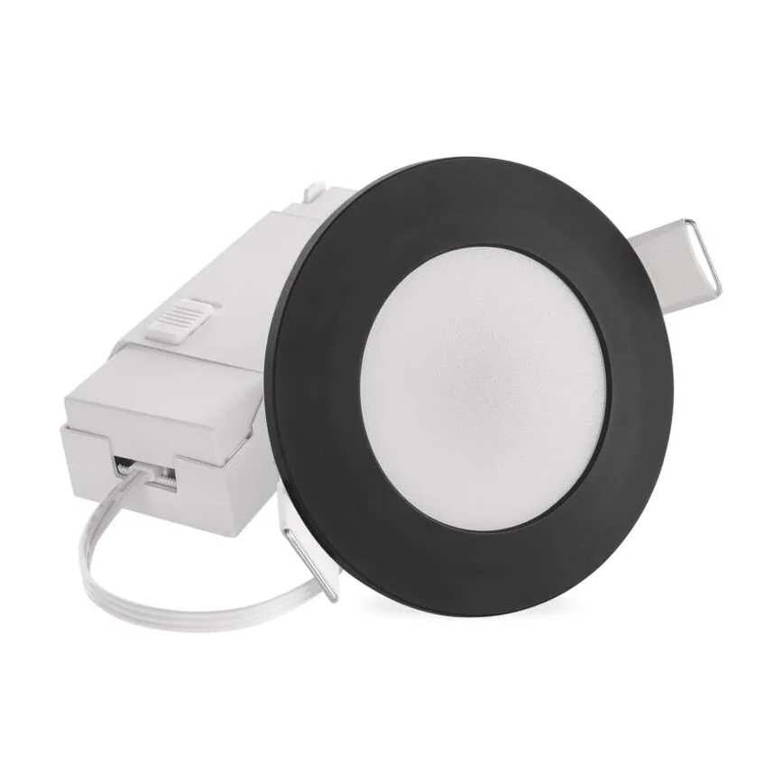 LED Kylpyhuoneen upotettava valo LORI LED/4,5W/230V IP65 2700/4000K halkaisija 8,5 cm musta