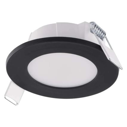 LED Kylpyhuoneen upotettava valo LORI LED/4,5W/230V IP65 2700/4000K halkaisija 8,5 cm musta