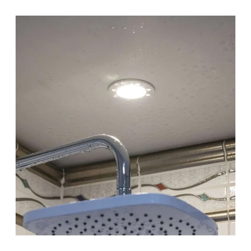 LED Kylpyhuoneen upotettava valo LORI LED/4,5W/230V IP65 2700/4000K halkaisija 8,5 cm valkoinen