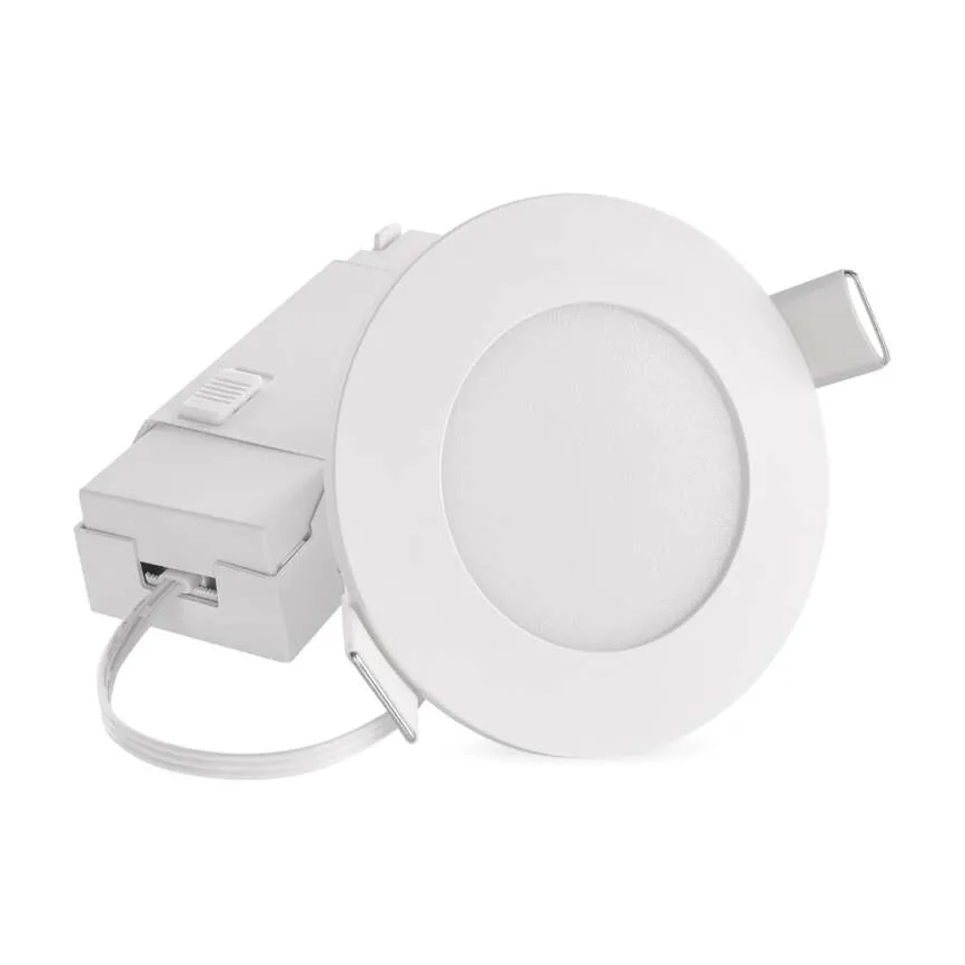 LED Kylpyhuoneen upotettava valo LORI LED/4,5W/230V IP65 2700/4000K halkaisija 8,5 cm valkoinen