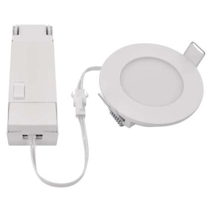 LED Kylpyhuoneen upotettava valo LORI LED/4,5W/230V IP65 2700/4000K halkaisija 8,5 cm valkoinen