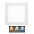 LED Kylpyhuoneen upotettava valo RAFA LED/25W/230V 3000/4000/6000K 30x30 cm IP44 valkoinen