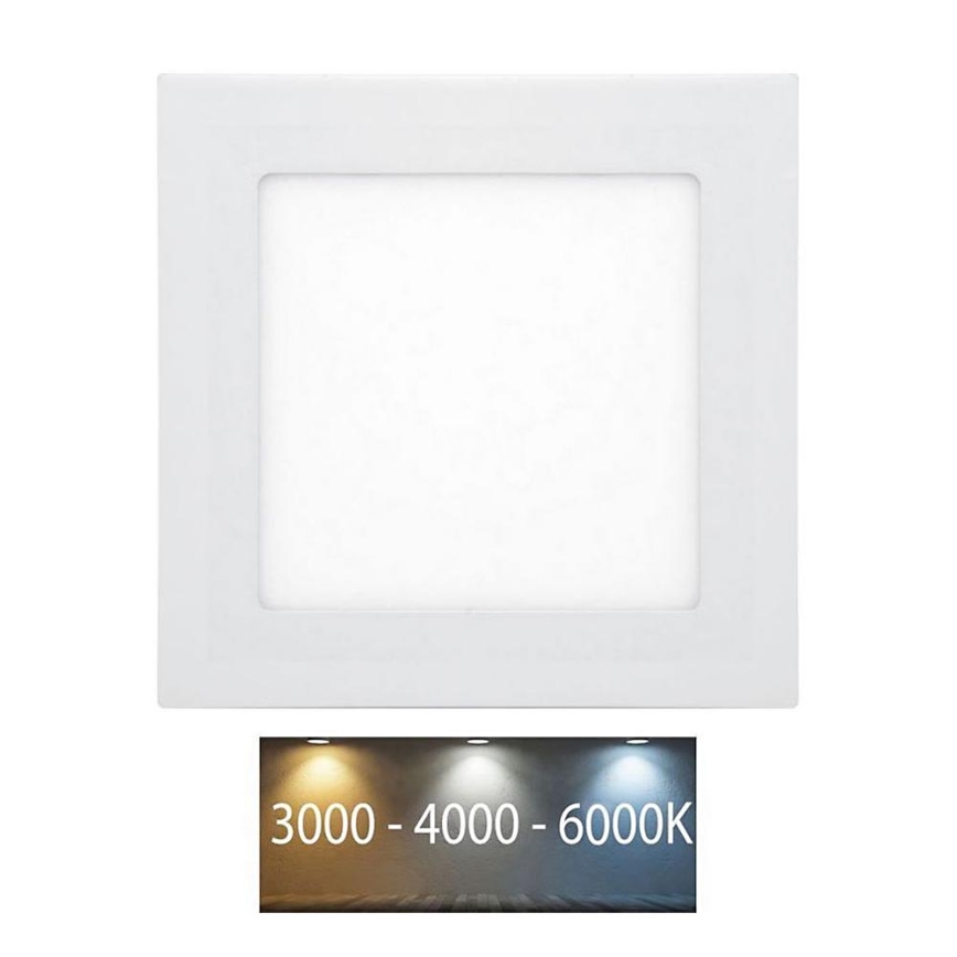 LED Kylpyhuoneen upotettava valo RAFA LED/6W/230V 3000/4000/6000K 12x12 cm IP44 valkoinen