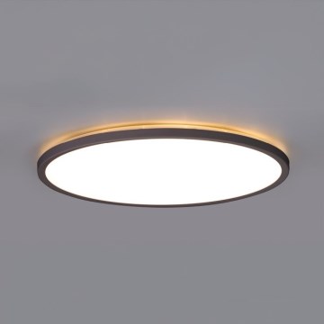 LED Kylpyhuoneen valaisin liike- ja hämärätunnistimella NIVERA LED/12W/230V IP54 3000/4000/6000K halkaisija 22,5 cm musta + kauko-ohjaus