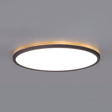 LED Kylpyhuoneen valaisin liike- ja hämärätunnistimella NIVERA LED/24W/230V IP54 3000/4000/6000K halkaisija 30 cm musta + kauko-ohjaus
