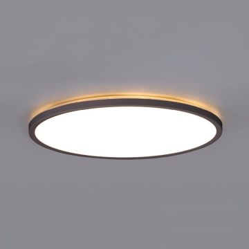 LED Kylpyhuoneen valaisin liike- ja hämärätunnistimella NIVERA LED/32W/230V IP54 3000/4000/6000K halkaisija 42 cm musta + kauko-ohjaus