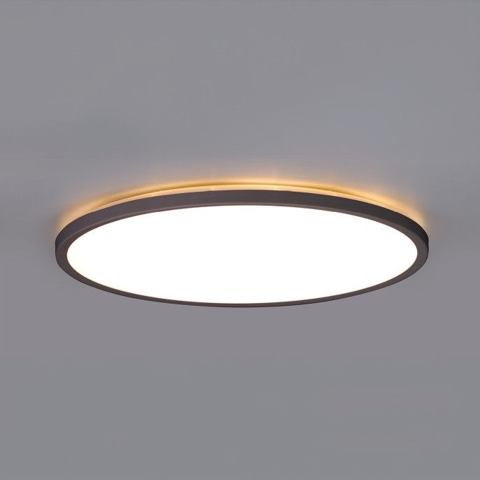 LED Kylpyhuoneen valaisin liike- ja hämärätunnistimella NIVERA LED/32W/230V IP54 3000/4000/6000K halkaisija 42 cm musta + kauko-ohjaus