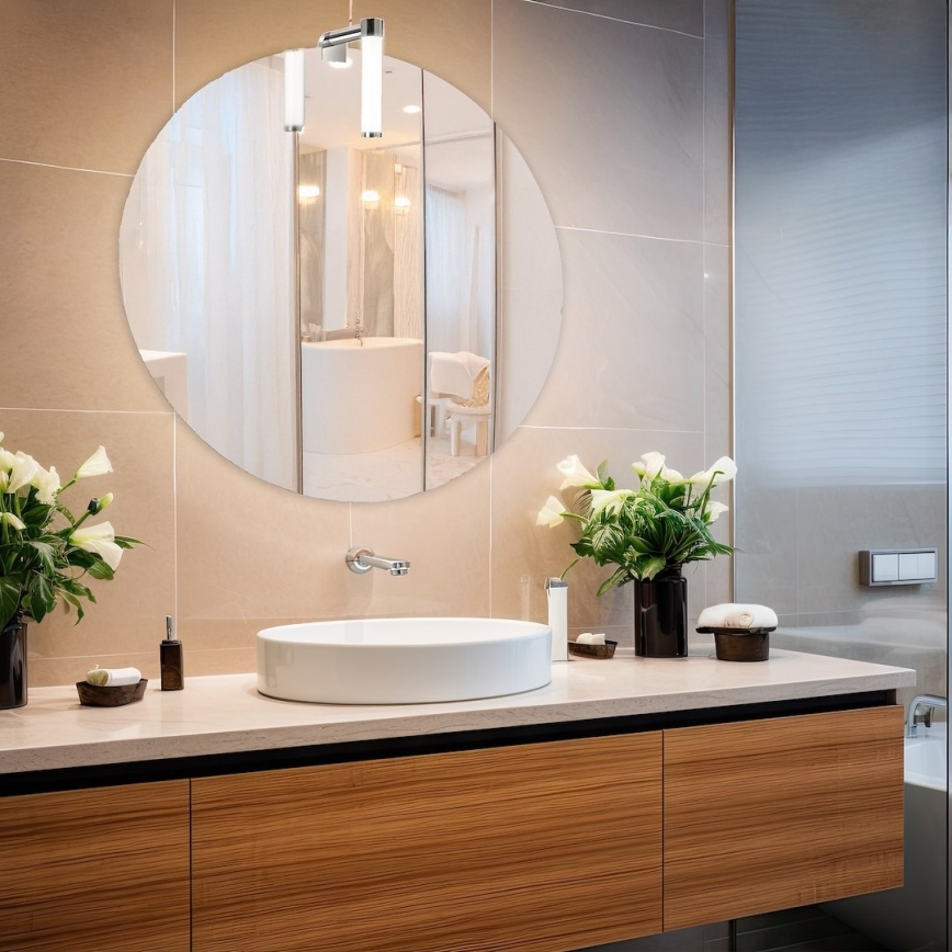 LED-kylpyhuonepeilivalaisin APA MINI LED/4W/230V IP44 kiiltävä kromi