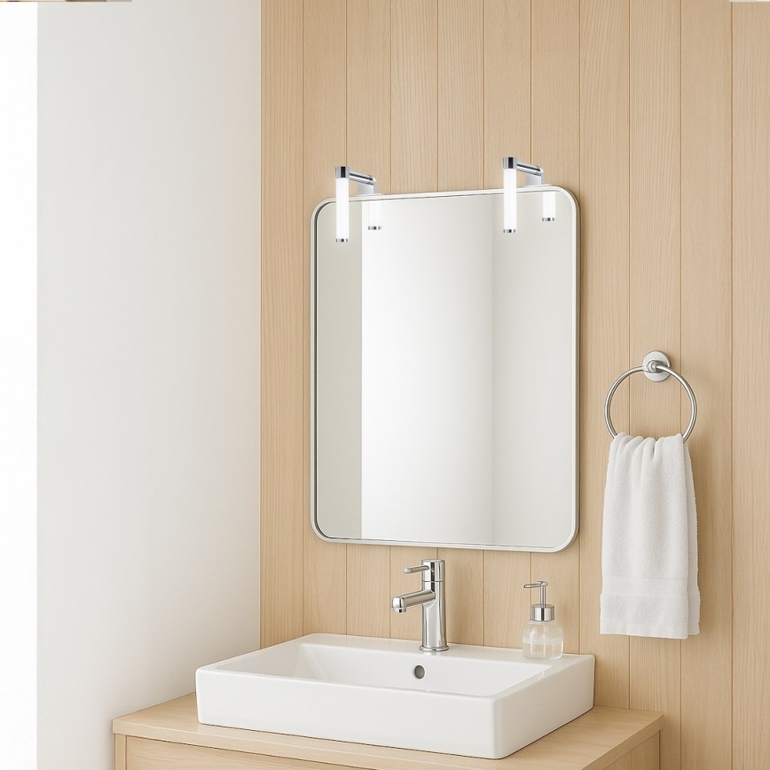 LED-kylpyhuonepeilivalaisin APA MINI LED/4W/230V IP44 kiiltävä kromi