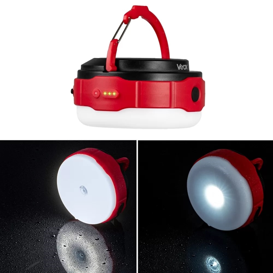 LED Himmennettävä ladattava aurinko taskulamppu virta pankki -toiminto LED/3W/5V 3000/4000/6500K IPX6 500 kiiltävä 2000 mAh