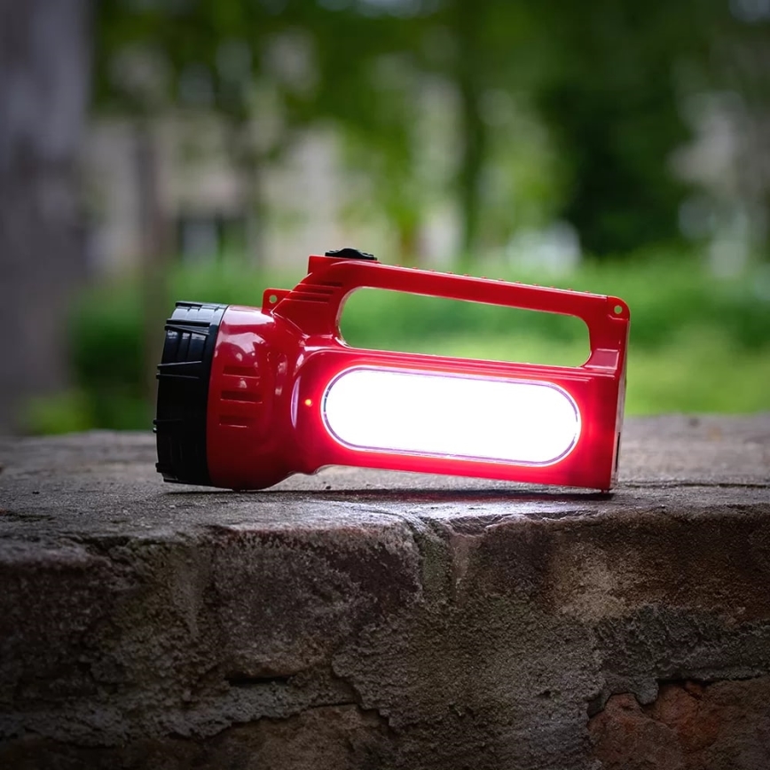 LED Ladattava aurinko taskulamppu LED/7W/230V 400 kiiltävä 3200 mAh