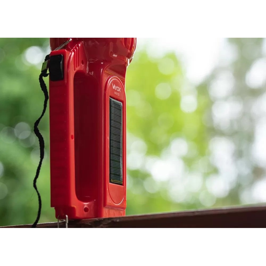 LED Ladattava aurinko taskulamppu LED/7W/230V 400 kiiltävä 3200 mAh