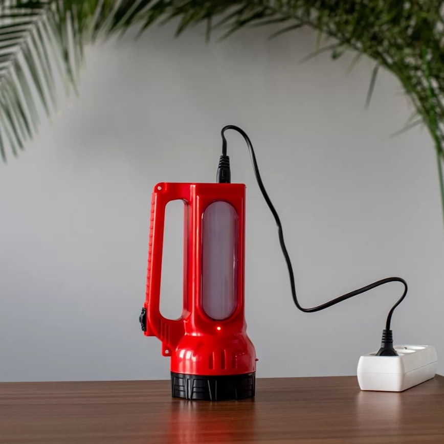 LED Ladattava aurinko taskulamppu LED/7W/230V 400 kiiltävä 3200 mAh