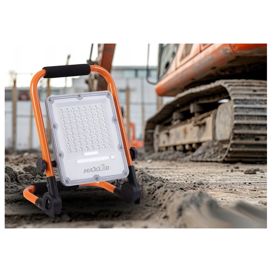 Himmennettävä ladattava LED-heittovalo jalustalla LED/50W/3,2V 4500K 5000 mAh IP65 oranssi