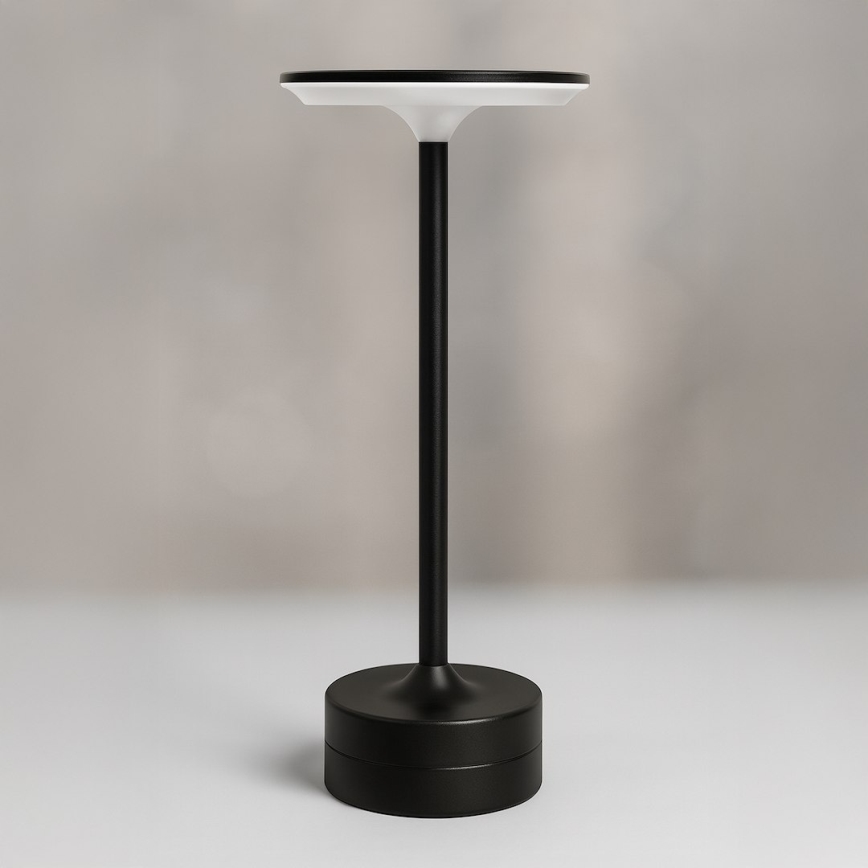 LED ladattava kosketusohjattu pöytävalaisin TAVOLO LED/2,5W/5V 2400 mAh 3000-6000K musta