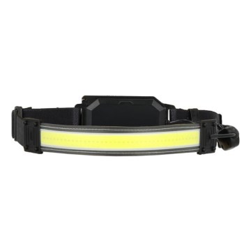 LED-ladattava otsalamppu 2×LED/5V 180 lm 900 mAh musta