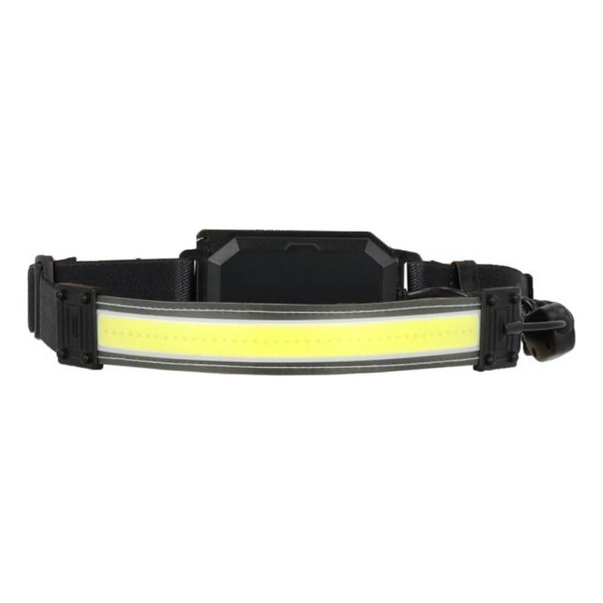 LED-ladattava otsalamppu 2×LED/5V 180 lm 900 mAh musta