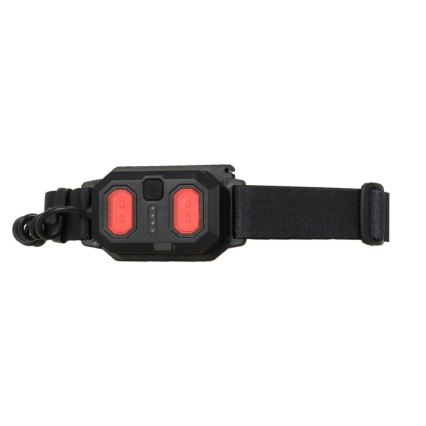 LED-ladattava otsalamppu 2×LED/5V 180 lm 900 mAh musta
