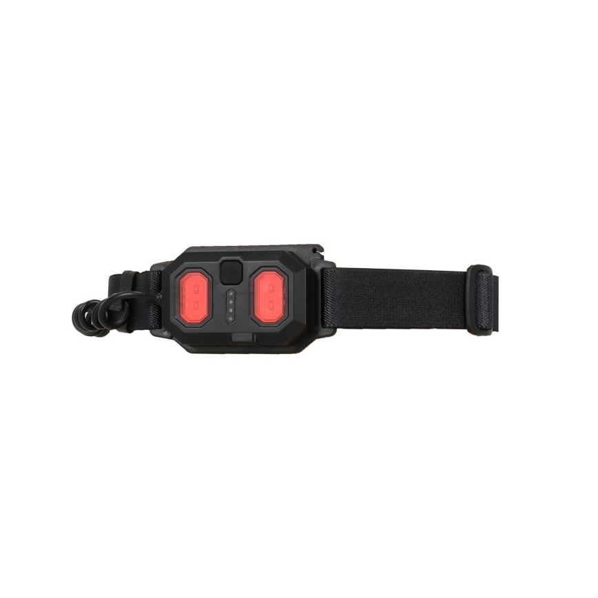 LED-ladattava otsalamppu 2×LED/5V 180 lm 900 mAh musta