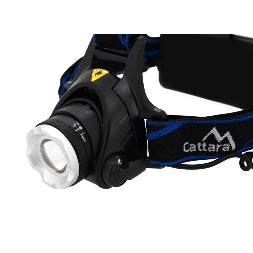 LED Ladattava otsalamppu LED/6W/7,4V IP44 musta/sininen