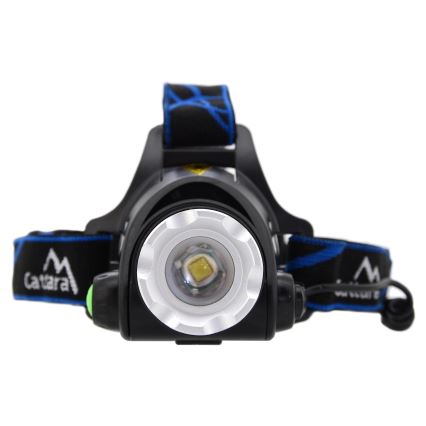 LED Ladattava otsalamppu LED/6W/7,4V IP44 musta/sininen