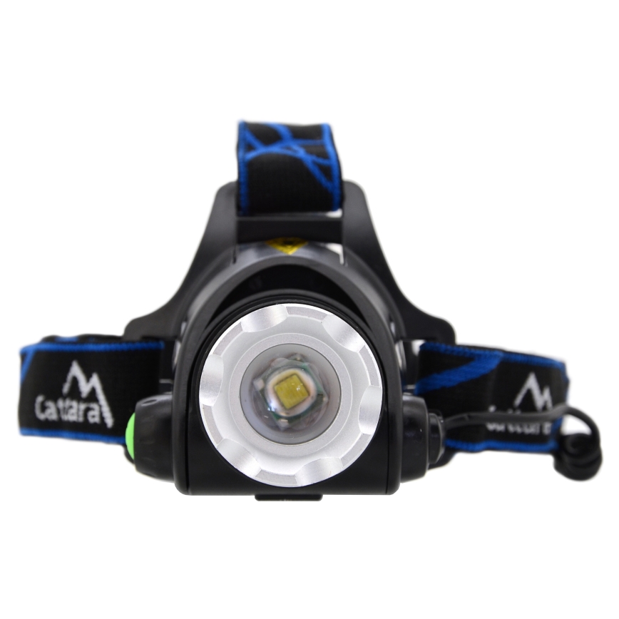 LED Ladattava otsalamppu LED/6W/7,4V IP44 musta/sininen