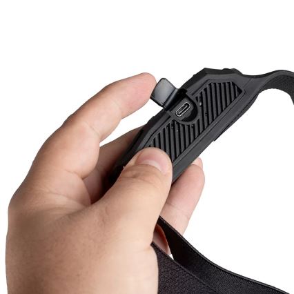 LED himmennettävä ladattava otsalamppu sensorilla ja punaisella valolla 4xLED/5V IP44 300 lm 1200 mAh