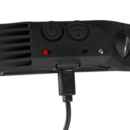 LED himmennettävä ladattava otsalamppu sensorilla ja punaisella valolla 4xLED/5V IP44 300 lm 1200 mAh