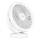 LED Ladattava pöytä tuuletin LED-valolla LED/3W/5V USB 2400 mAh valkoinen