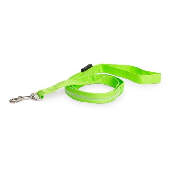 LED ladattava talutushihna 120 cm 2xCR2032/5V/40 mAh vihreä