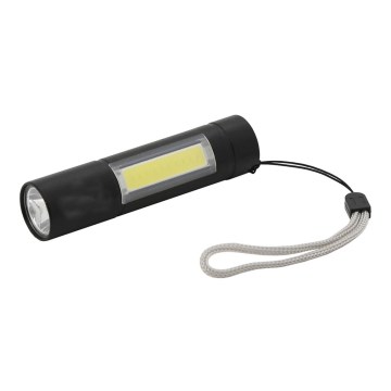 LED-ladattava taskulamppu LED/400mAh musta
