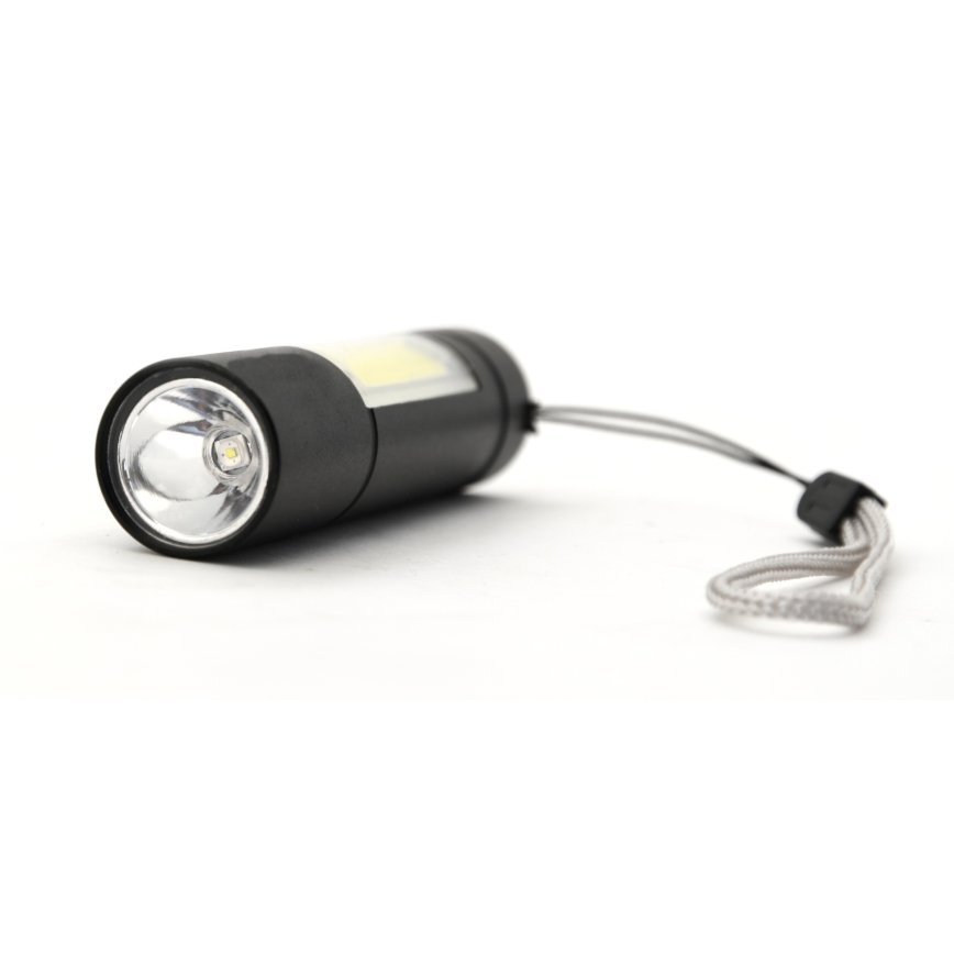 LED-ladattava taskulamppu LED/400mAh musta