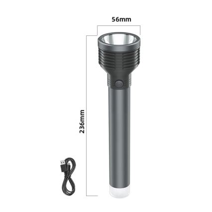LED Ladattava taskulamppu LED/6,5W/3,7V 2400 mAh