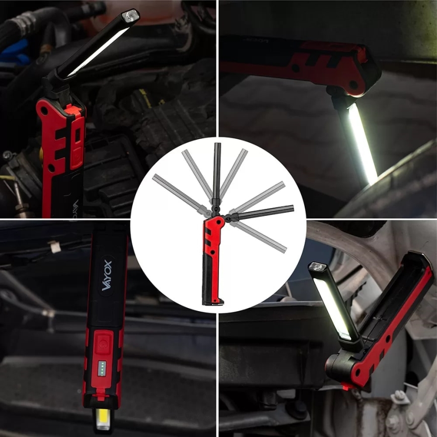 LED ladattava työtaskulamppu LED/5W/5V IPX2 360 kiiltävä 2000 mAh