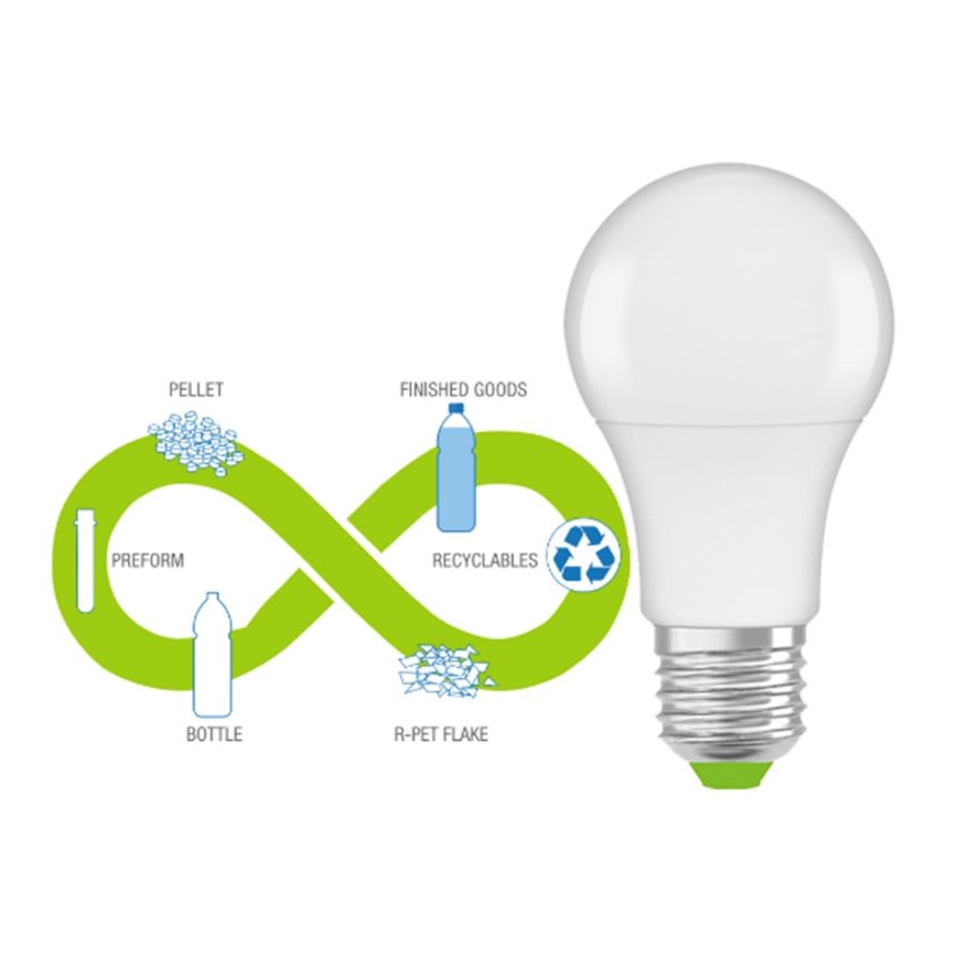 LED-lamppu kierrätetystä muovista E27/10W/230V 4000K - Ledvance