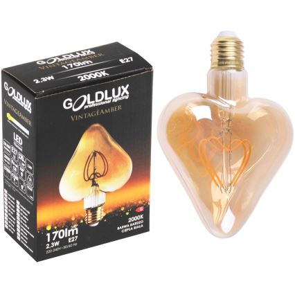 LED-lamppu VINTAGE AMBER E27 / 2,5W / 230V 2000K