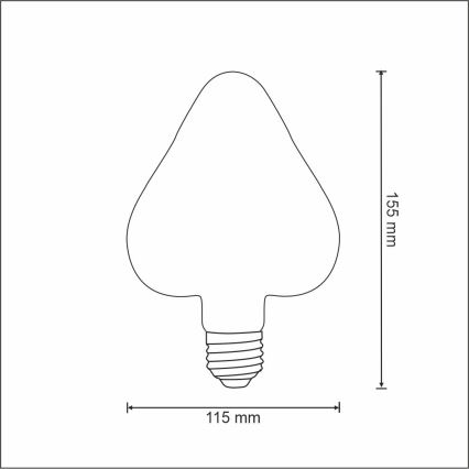 LED-lamppu VINTAGE AMBER E27 / 2,5W / 230V 2000K