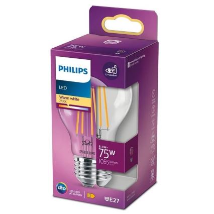 LED-lamppu VINTAGE Philips A60 E27/8,5W/230V 2700K