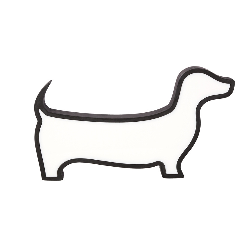 LED Lapsi Pöytälamppu DOG LED/12W/230V musta