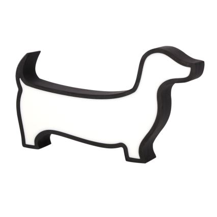 LED Lapsi Pöytälamppu DOG LED/12W/230V musta